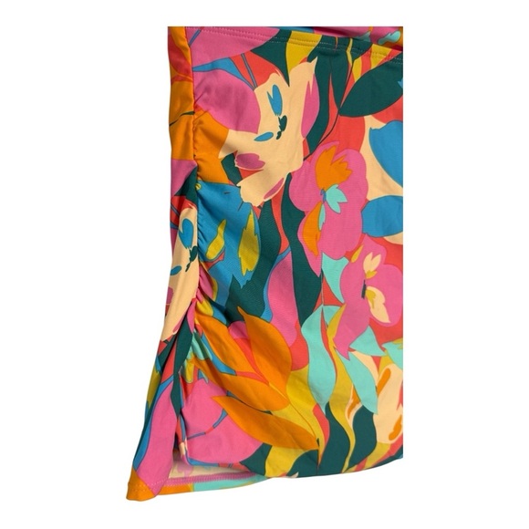 Anne Cole Strapless Floral Bandeau Tankini Top with straps Size Small NEW - Picture 4 of 13